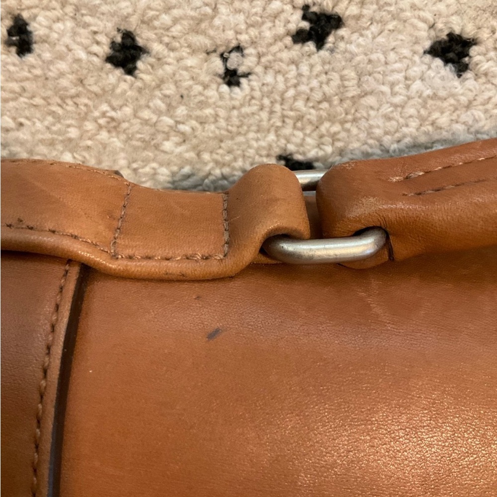 Coach tan leather buckle front bag - Picture 12 of 12